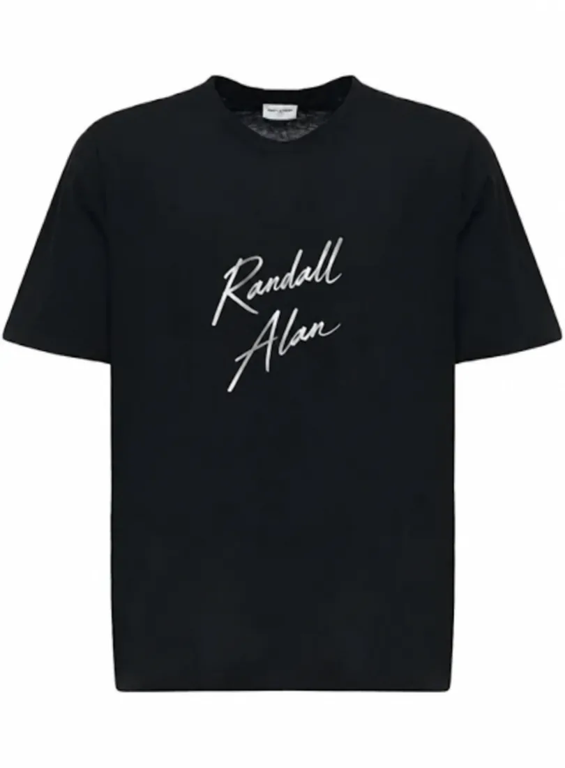 Black Randall Alan script T-shirt
