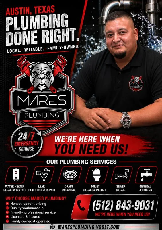 Mares Plumbing business flyer